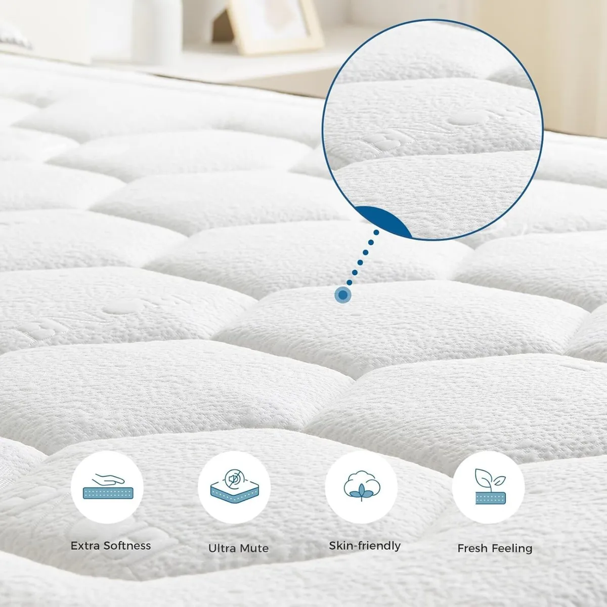 Small Double Mattress 12 Inch Memory Foam with - Image 3