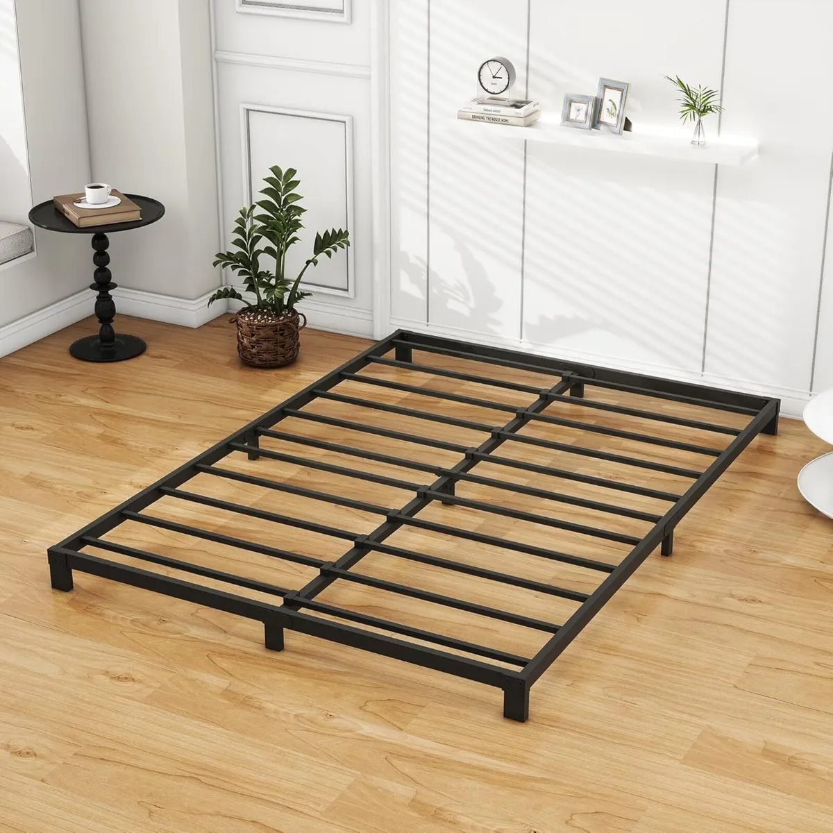 12cm Low 4ft6 Double Bed frame Metal 135x190 cm - Image 1