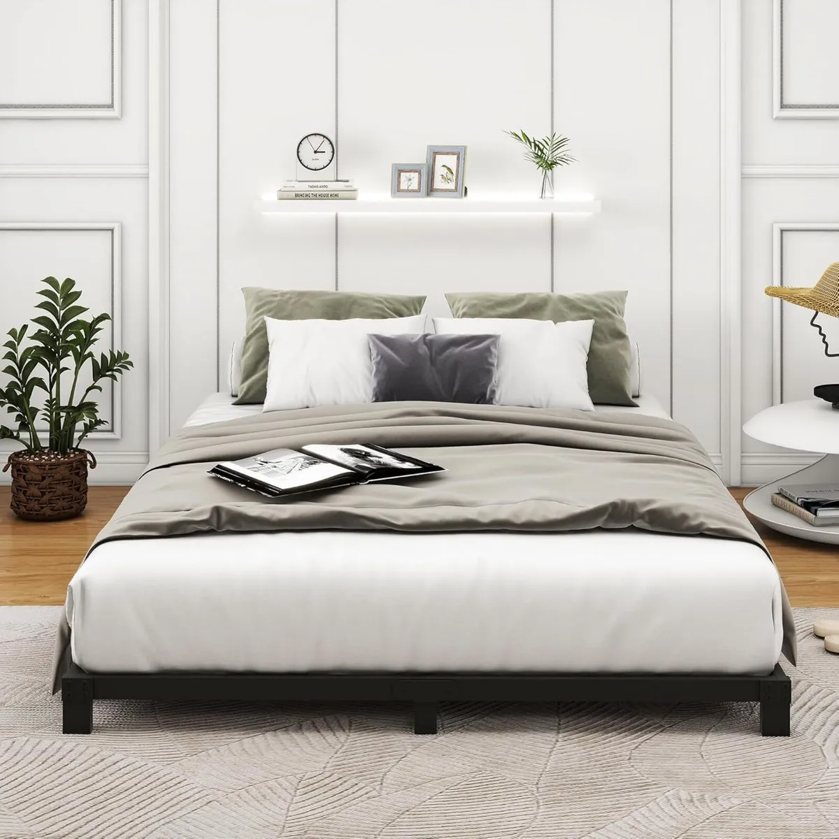 12cm Low 4ft6 Double Bed frame Metal 135x190 cm - Image 3