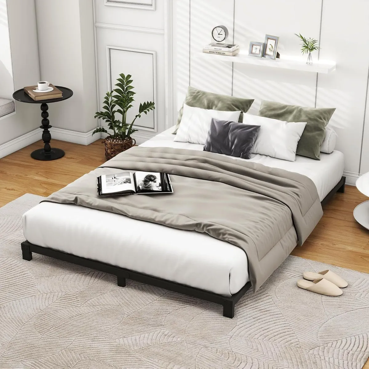 12cm Low 4ft6 Double Bed frame Metal 135x190 cm - Image 4