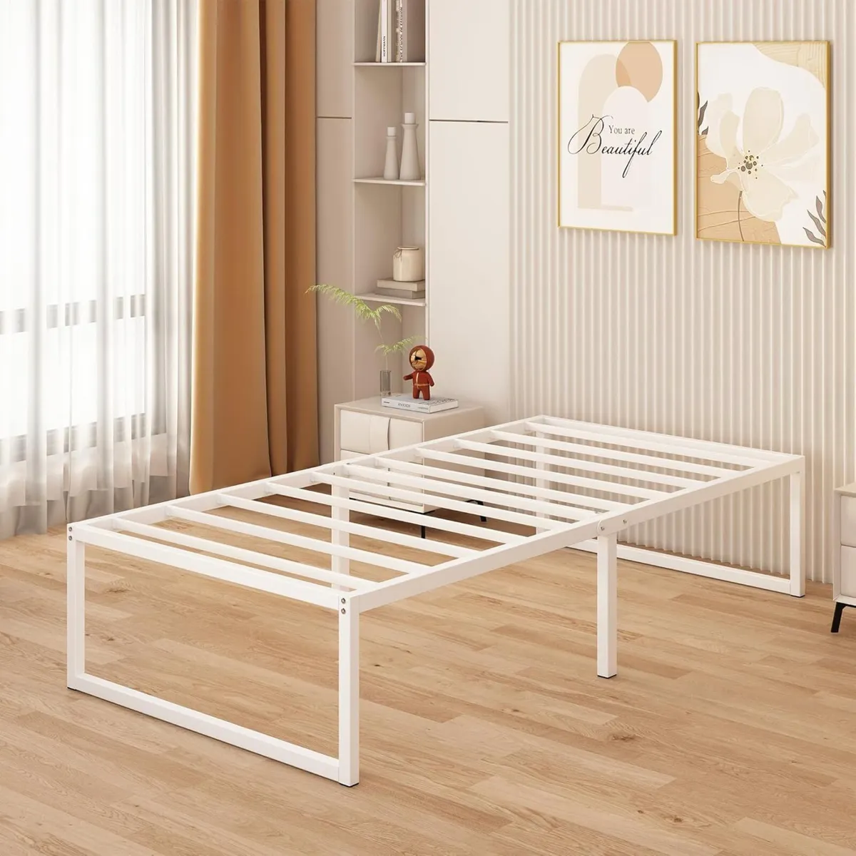 Single Bed Frame 90x190 cm - 46 Height with Large - Image 1