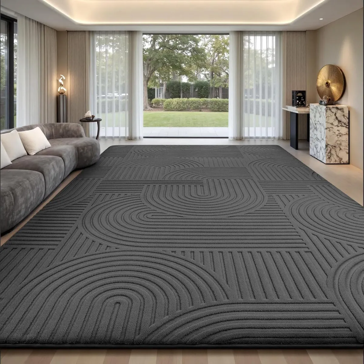 Rugs Living Room 200x300cm 3D Grey Area for - Image 1