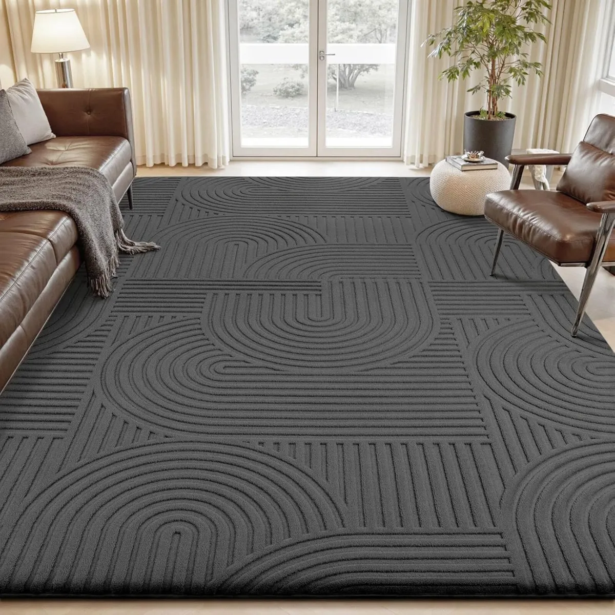 Rugs Living Room 200x300cm 3D Grey Area for - Image 2