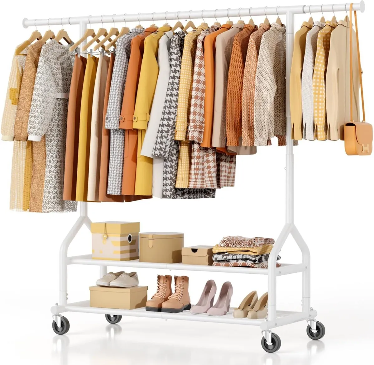 Heavy Duty Clothes Rail Clothing With Shelves - Image 1