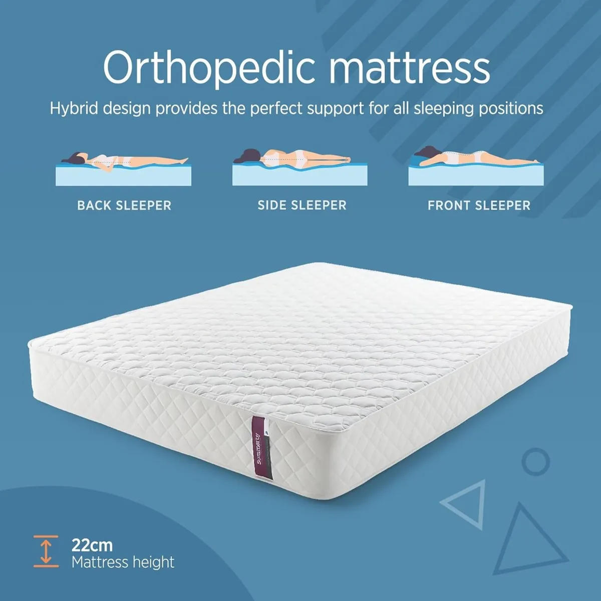 Sleep No 3. Small Double Mattress Medium Firm - Image 2