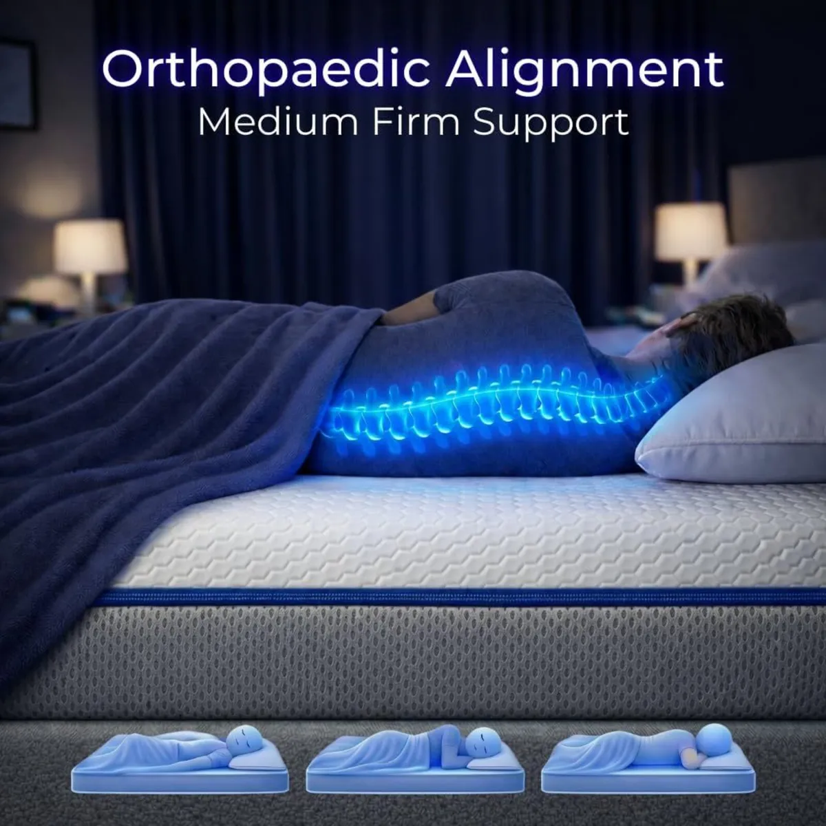 Single Bed Mattress 90x190x18cm 7.1-Inch Orthopedi - Image 2