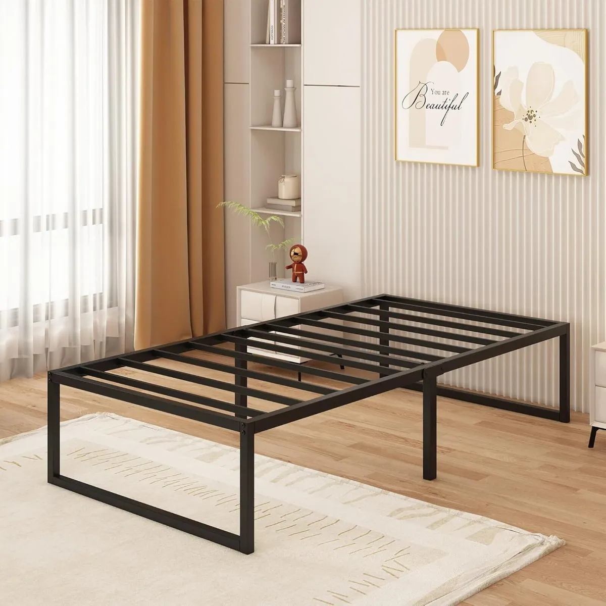 Single Bed Frame 90x190 cm - 46 Height with Large - Image 1