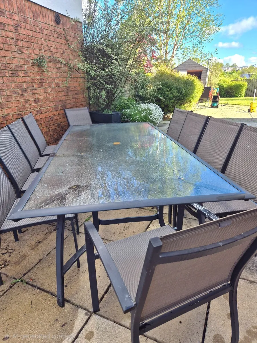 Huge Table and Chairs Outdoor Furniture - Image 2