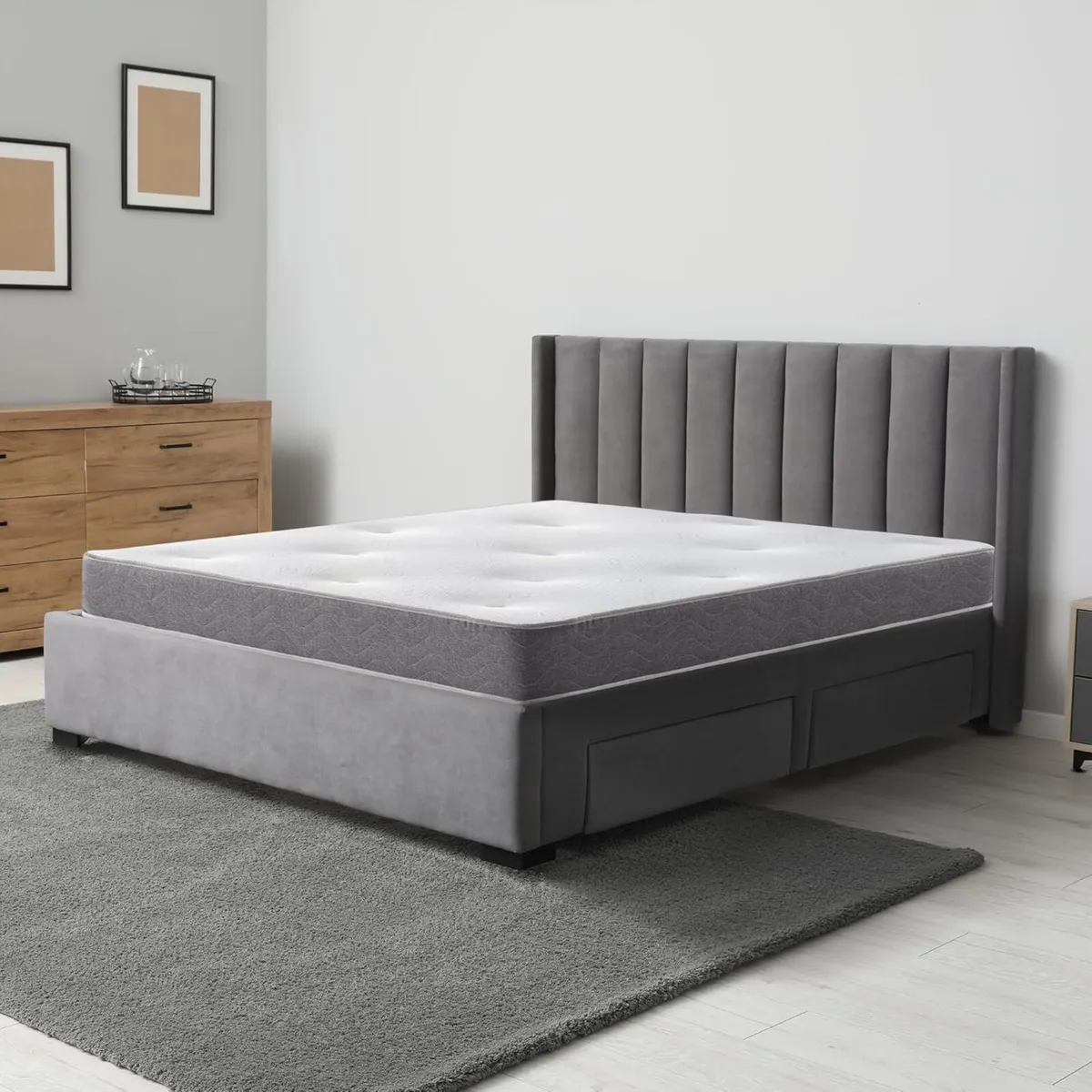 Galaxy Grey Hybrid Tufted Shorty Mattress - Image 2