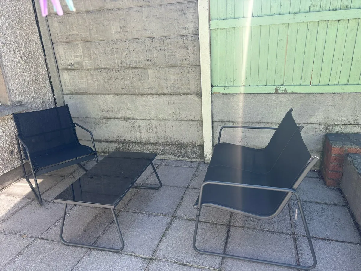 Black garden furniture set - open to offers - Image 1