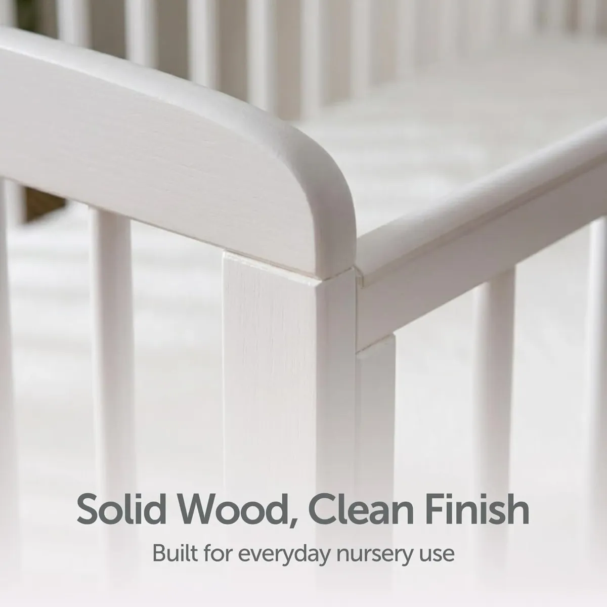 Starlight Baby Cot Bed Wooden Finish with - Image 4