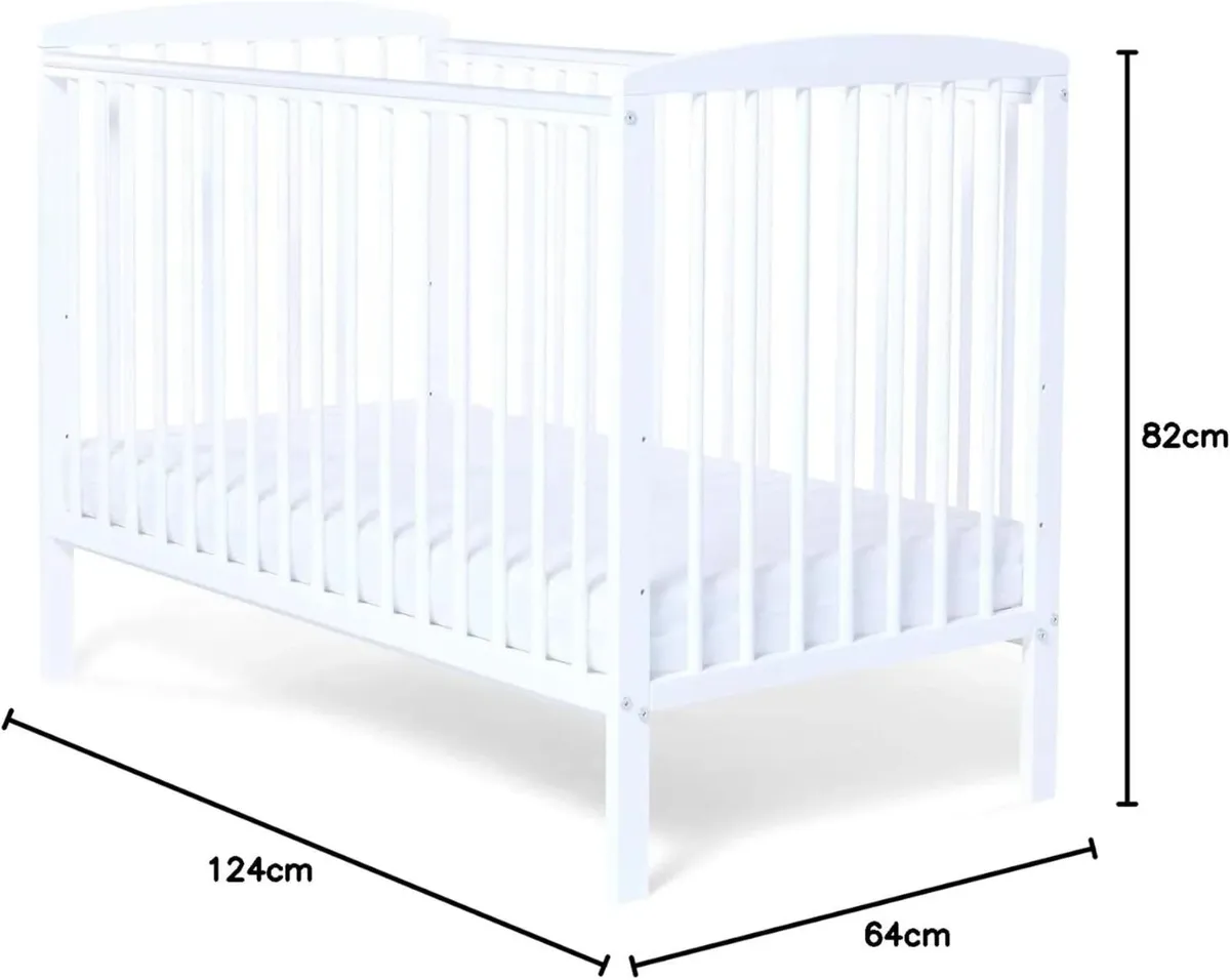 Starlight Baby Cot Bed Wooden Finish with - Image 2