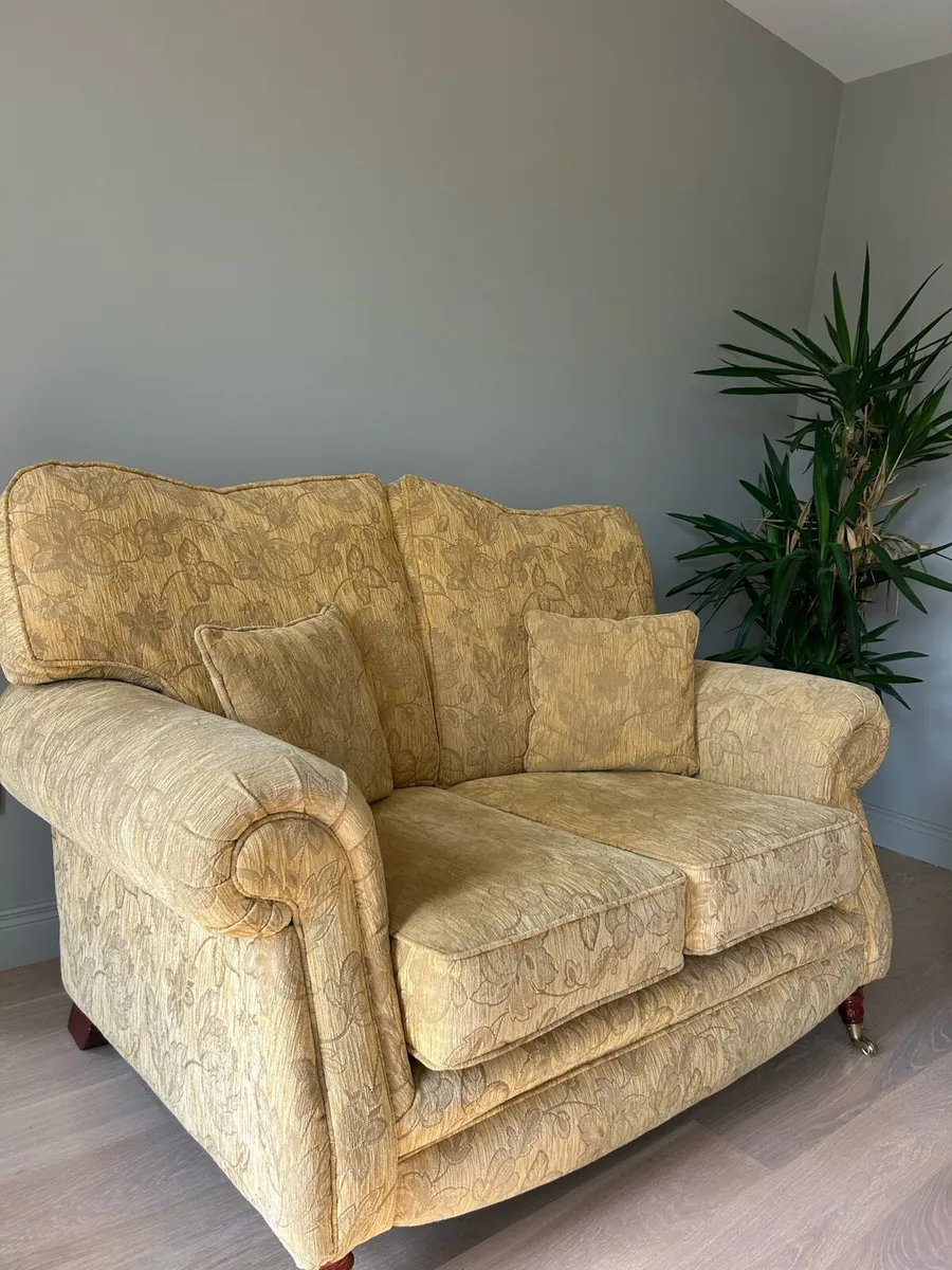 Traditional 2-Seater Sofa and Wingback Armchair - Image 3