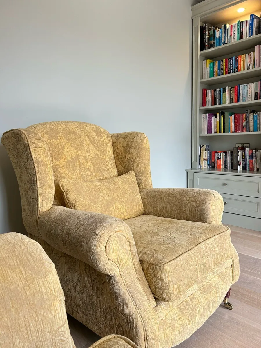Traditional 2-Seater Sofa and Wingback Armchair - Image 4
