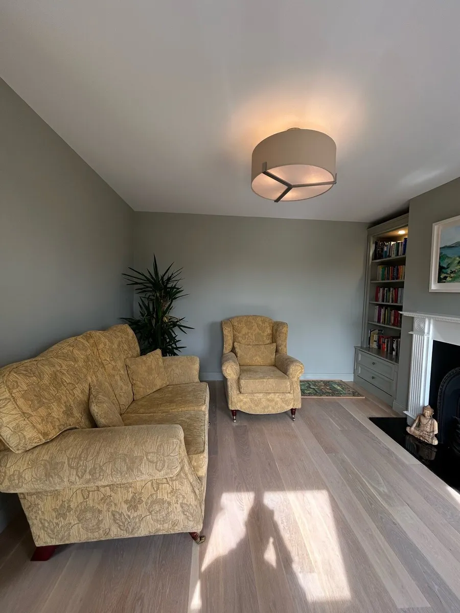 Traditional 2-Seater Sofa and Wingback Armchair - Image 1