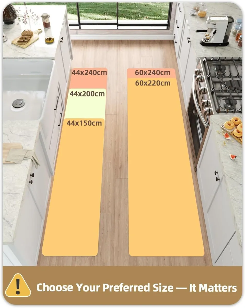 Color G Kitchen Mat 60 x 240 cm Heavy Duty Anti - Image 2