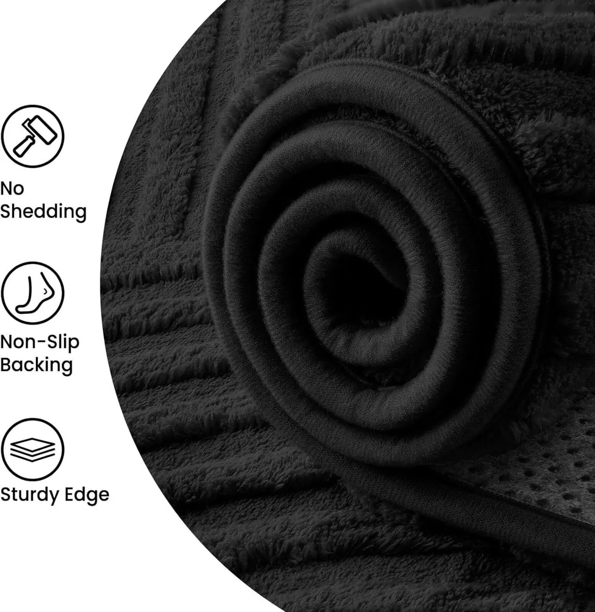 Rugs Living Room 200x300cm 3D Black Area for - Image 4