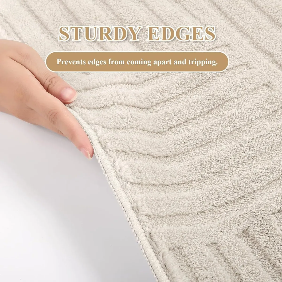Large Rugs Living Room 200 x 290 cm Beige Fluffy - Image 4