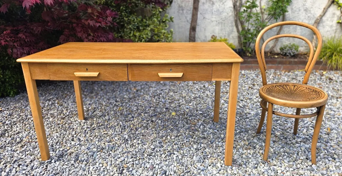 Mid- Century Oak Writing Table- Circa 1960s - Image 1