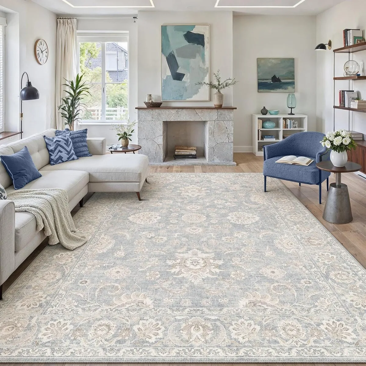 Vintage Living Room Area Rug 200x300cm Machine - Image 1