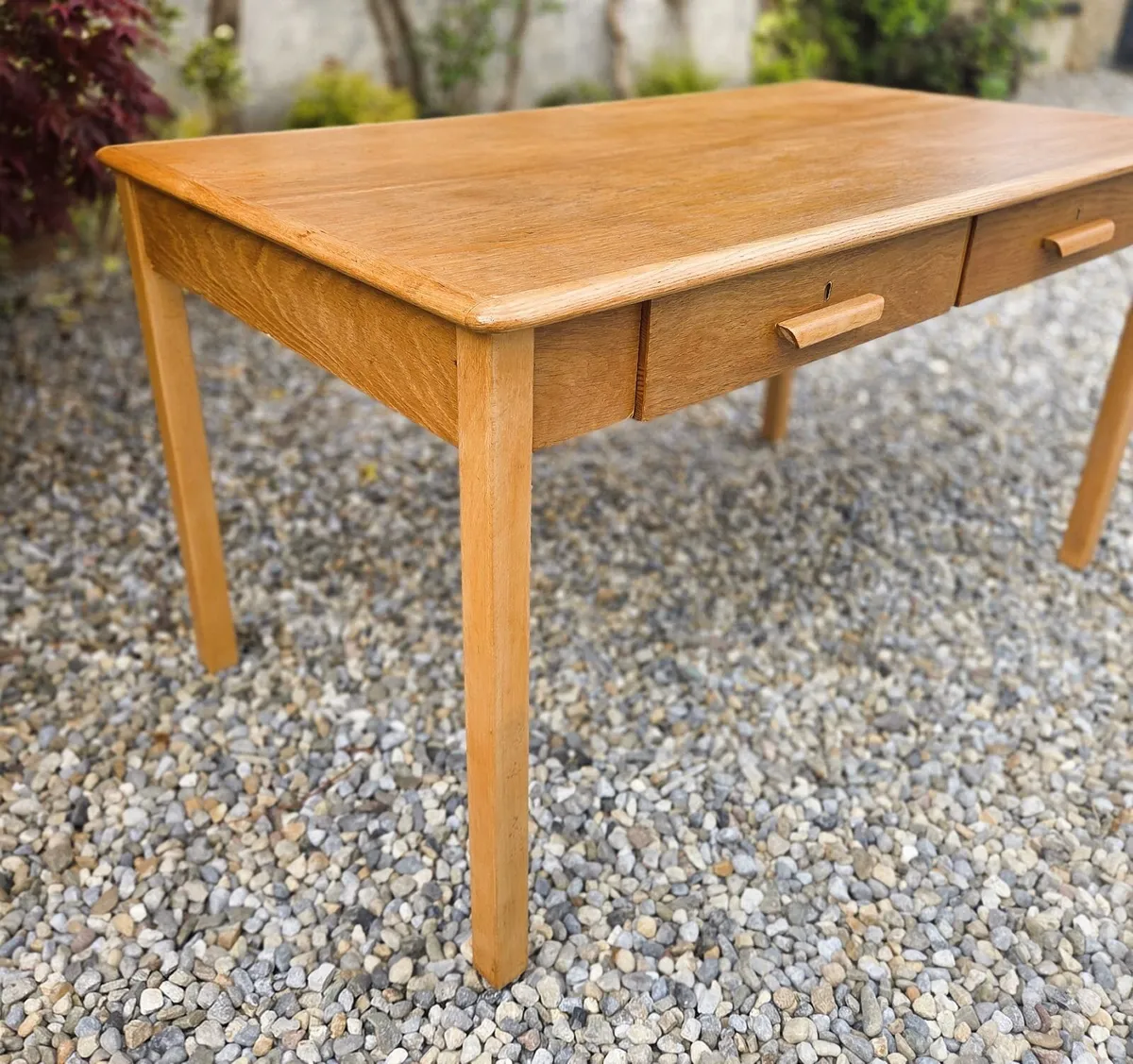 Mid- Century Oak Writing Table- Circa 1960s - Image 3