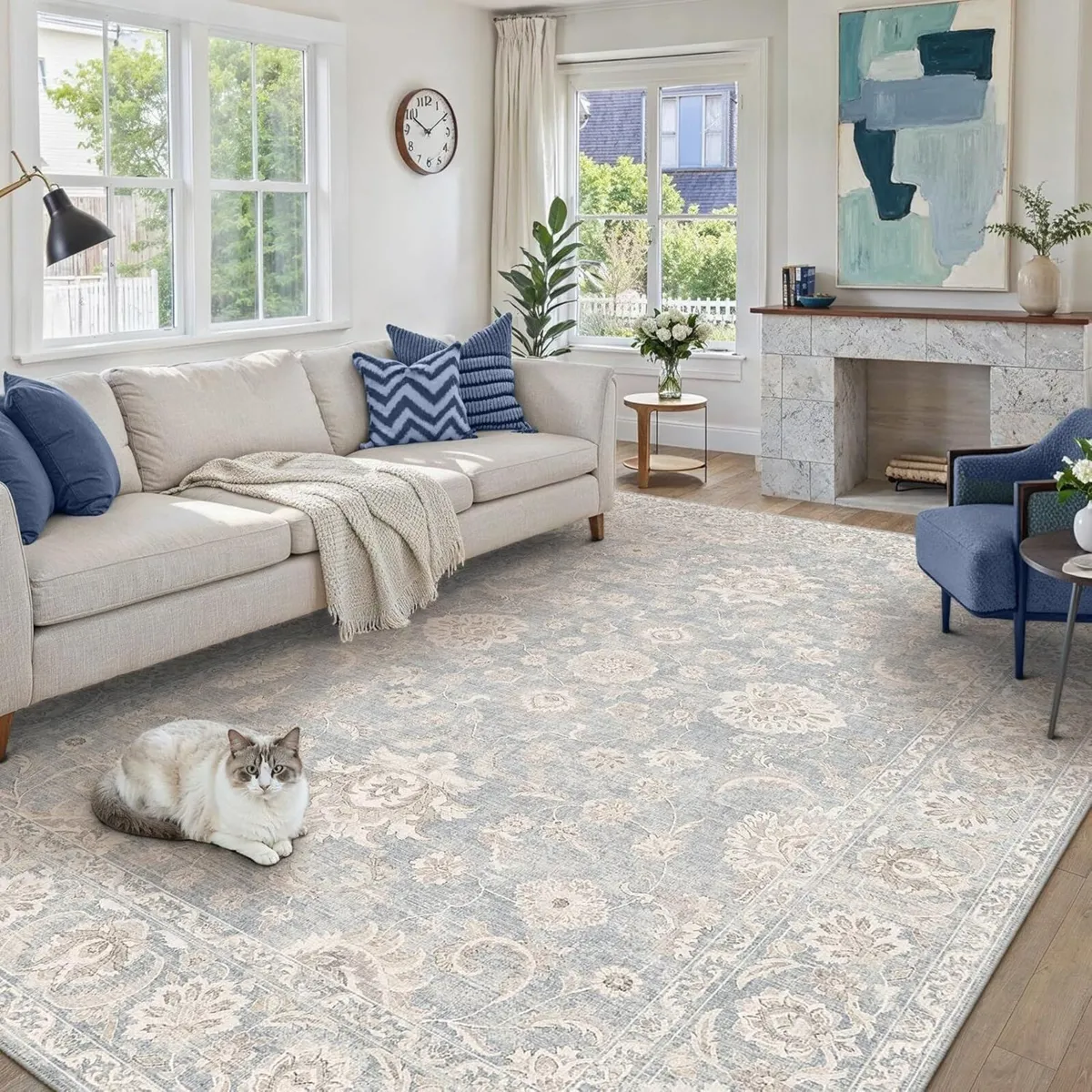 Vintage Living Room Area Rug 200x300cm Machine - Image 4