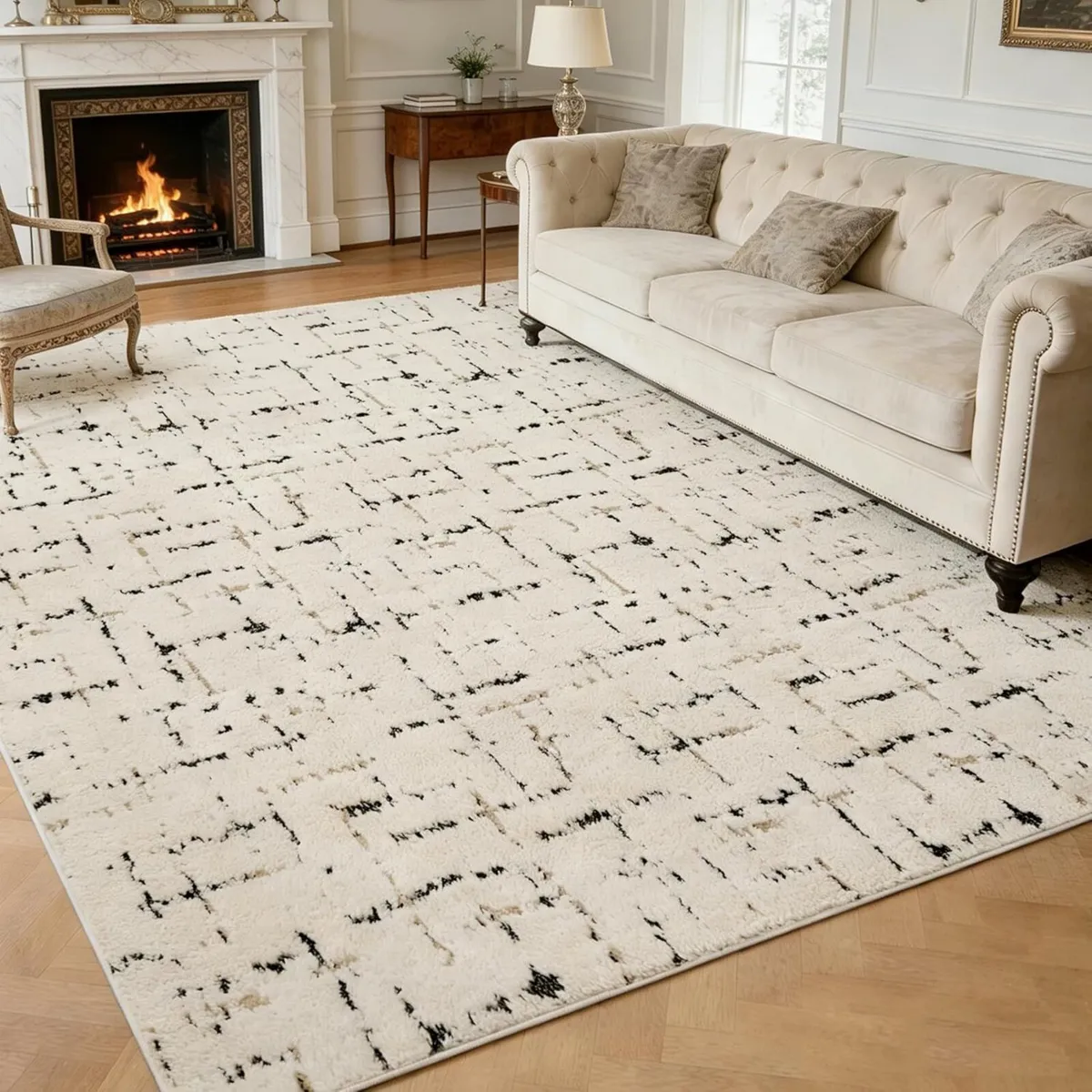 Fluffy Living Room Rug Extra Large Shaggy Carpet - Image 1