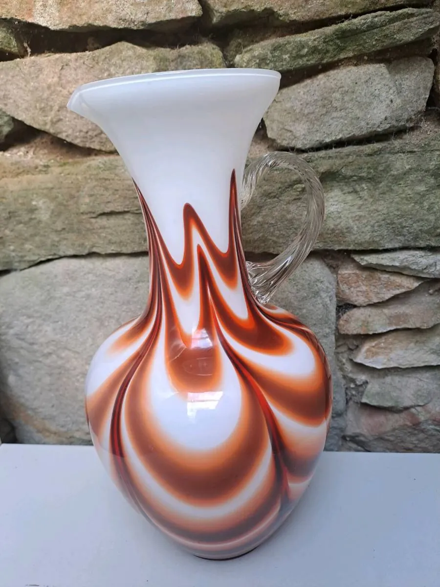 Vintage Mid Century Italian Style Art Glass Ewer - Image 1