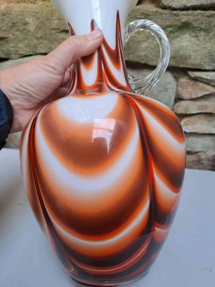 Vintage Mid Century Italian Style Art Glass Ewer - Image 2