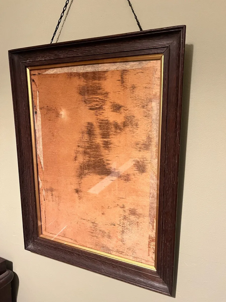 Antique Oak Picture Frame - Image 1
