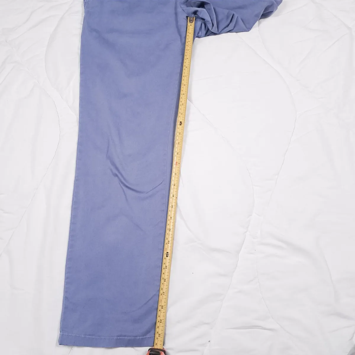 Meyer Blue Straight Fit Chino Trousers W36 L31 - Image 3