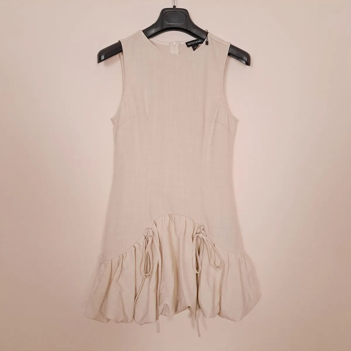 Pretty Little Thing Cream Beige Mini Dress 8UK - Image 2