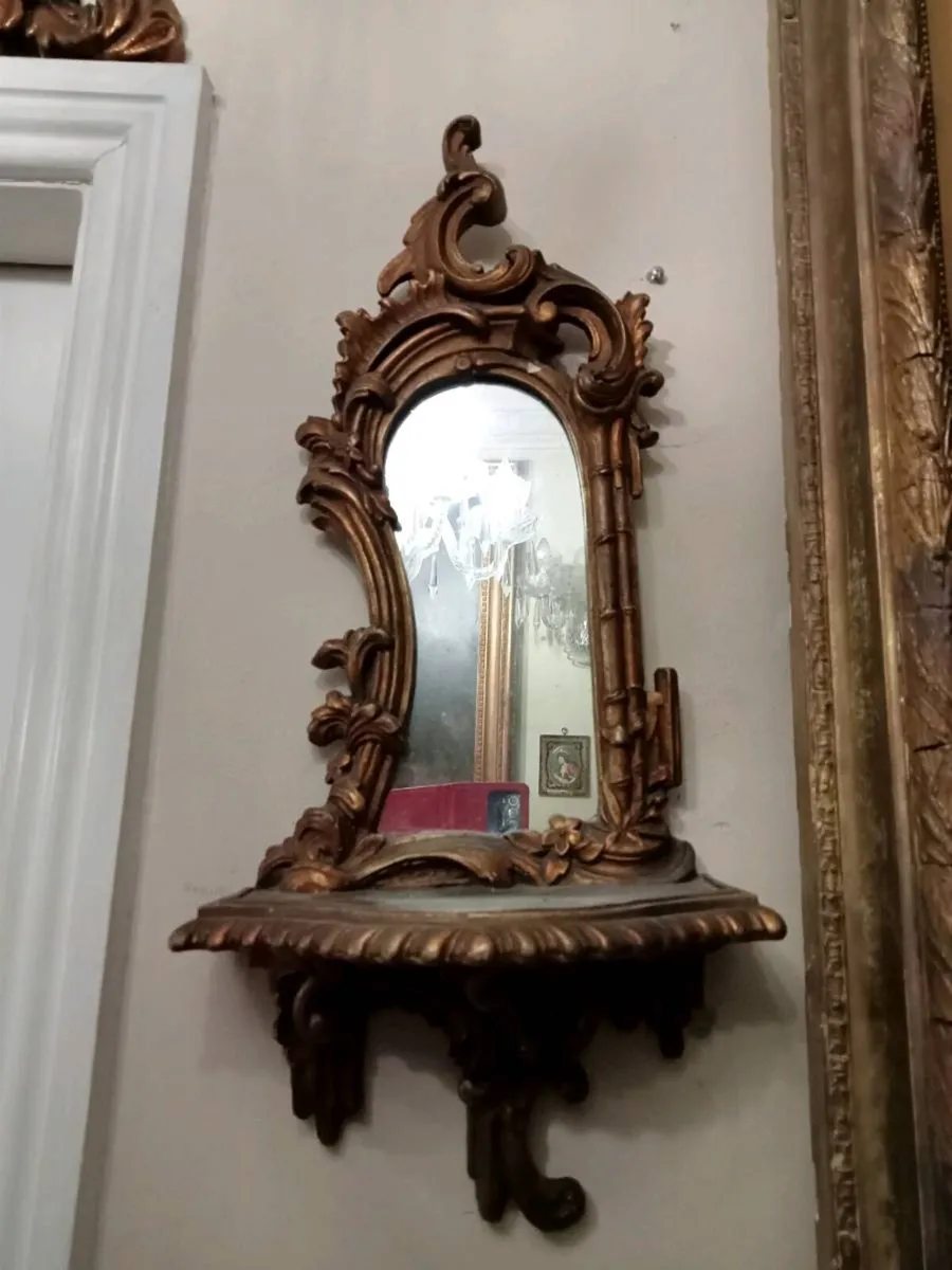 Antique mirrored wall sconces - Image 2