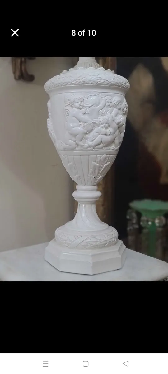 Neoclassical tall lamp and shade - Image 3