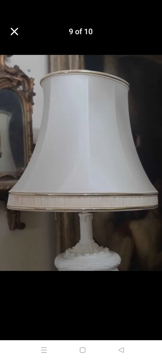 Neoclassical tall lamp and shade - Image 4