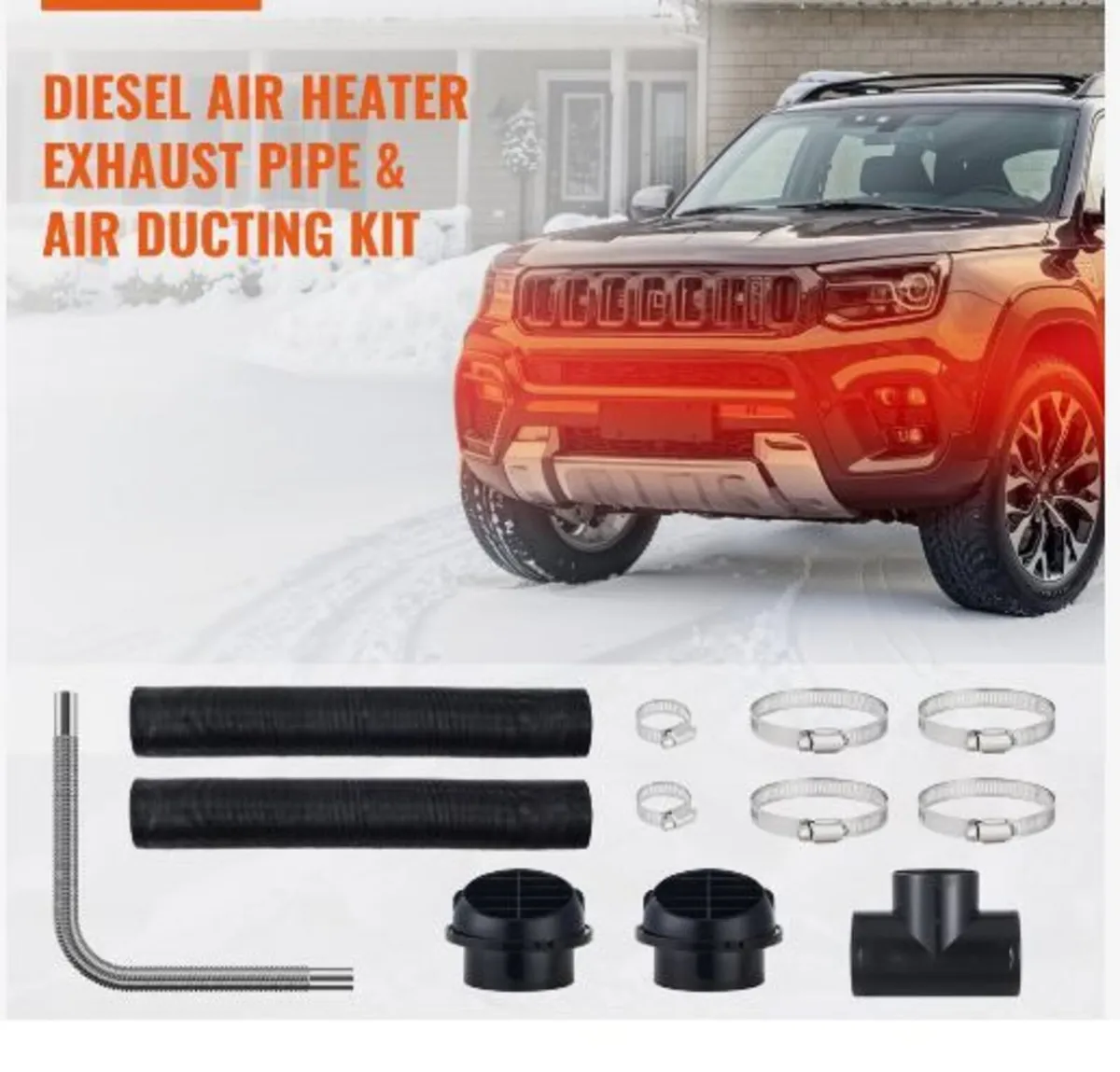 Diesel Heater Pipe Ducting Set, 76 mm - Image 2