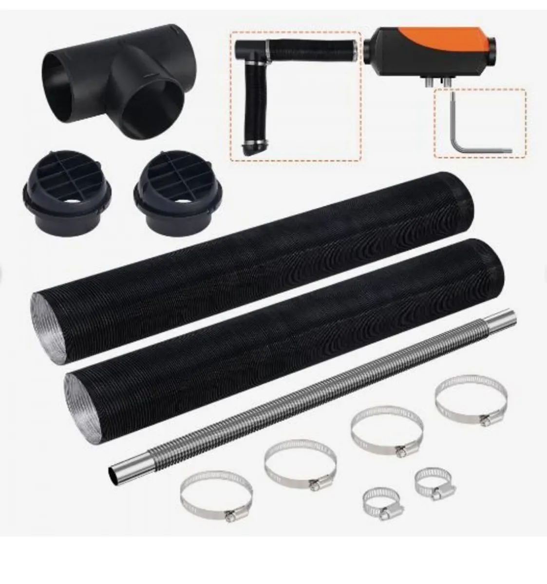 Diesel Heater Pipe Ducting Set, 76 mm - Image 3