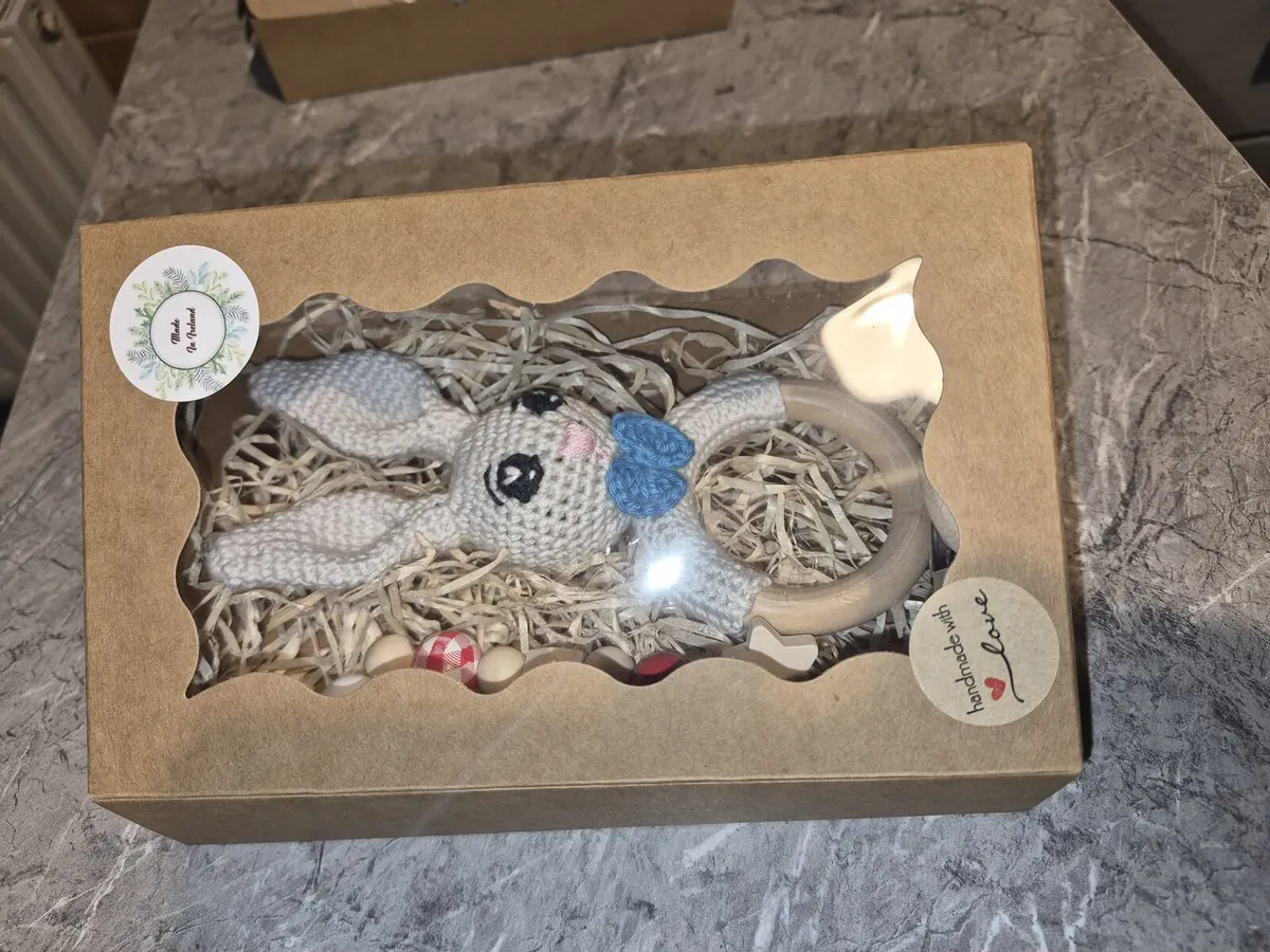Handmade baby rattle and soother clip - Image 3