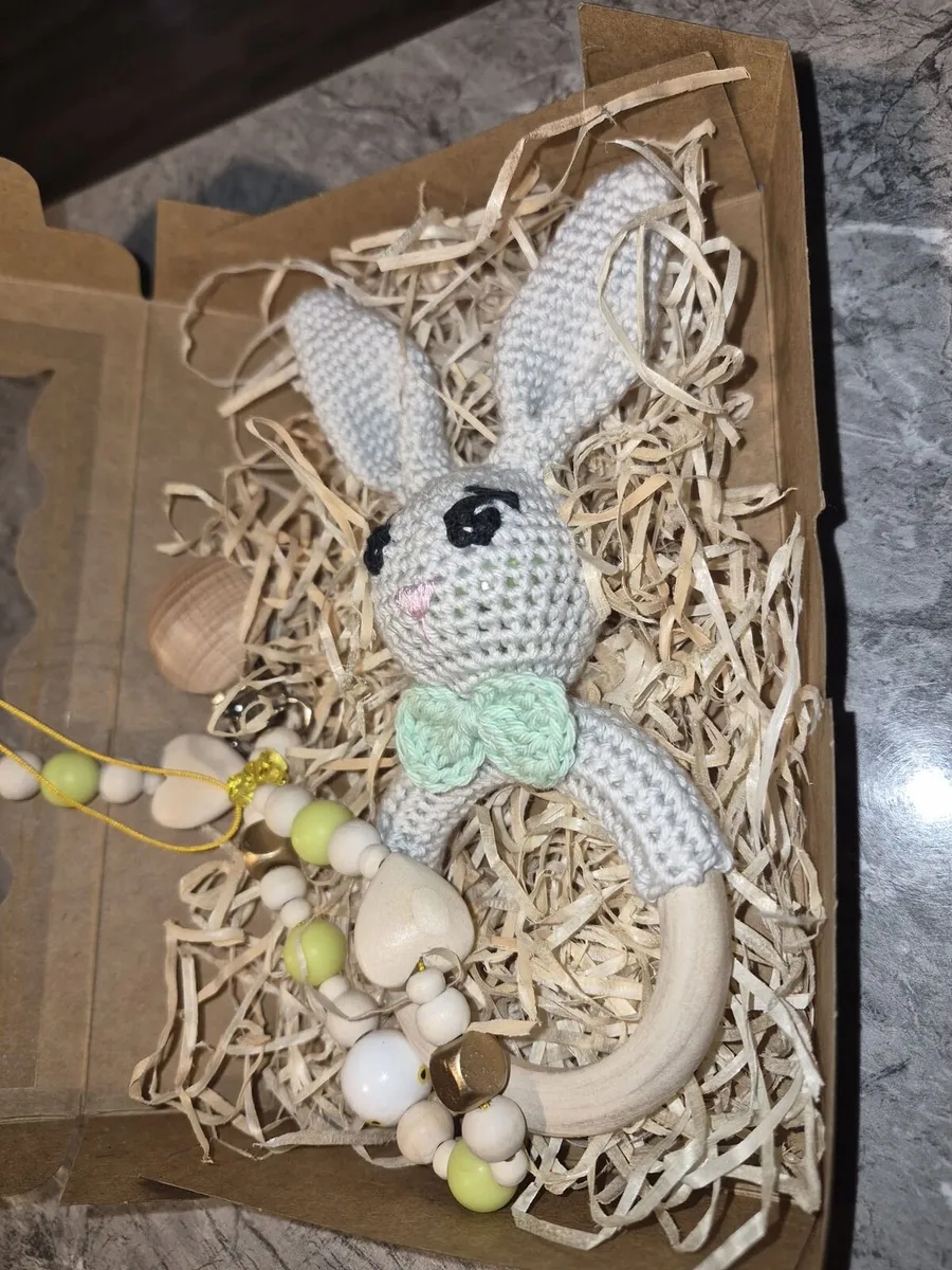 Handmade baby rattle and soother clip - Image 4