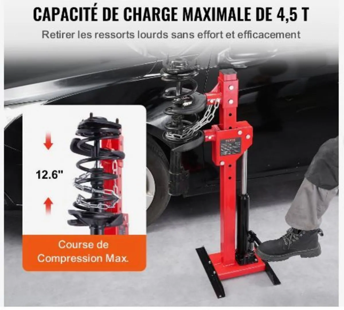 Strut Spring Compressor, 4.5 Ton - Image 1