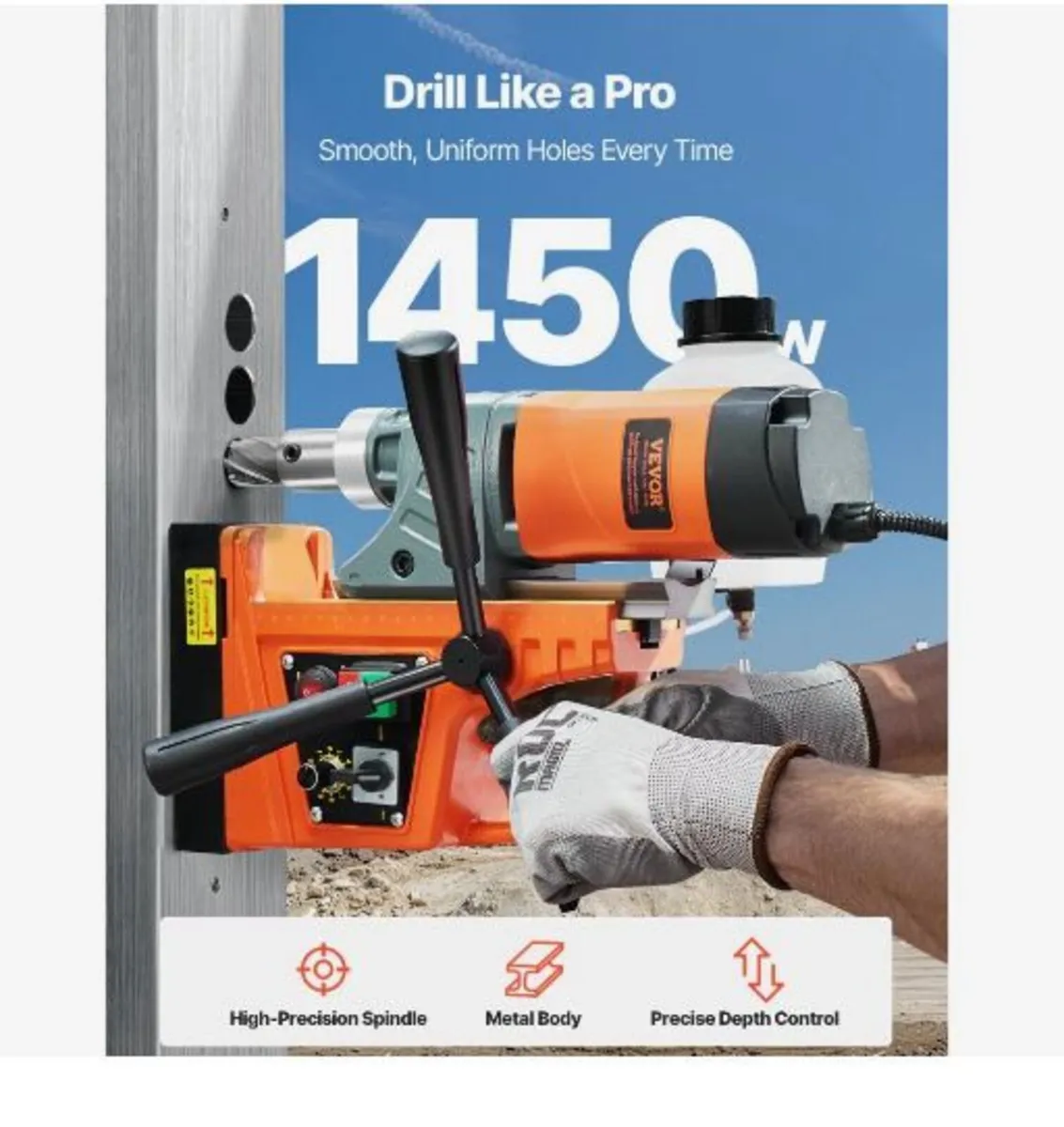 Magnetic Drill, 1450W Motor 2 in Boring - Image 2