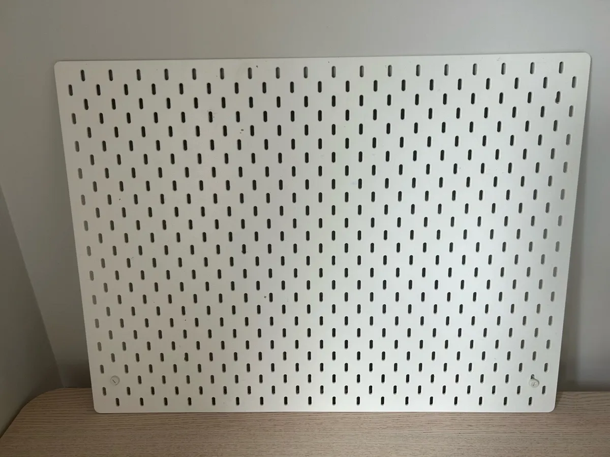 IKEA SKÅDIS White Pegboard + Hooks + Shelf - Image 1