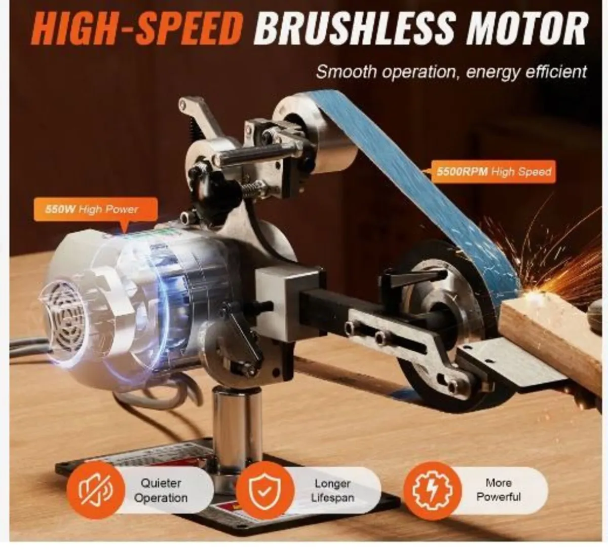 Belt Grinder Sander, 30 x 1-Inch Variable Speed - Image 2