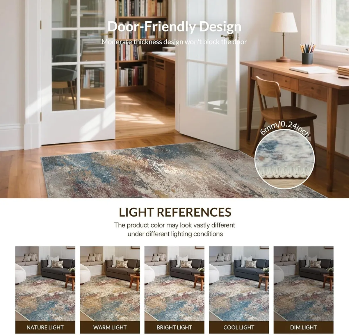 Rugs Living Room 200x290cm - Washable Large Rug - Image 4