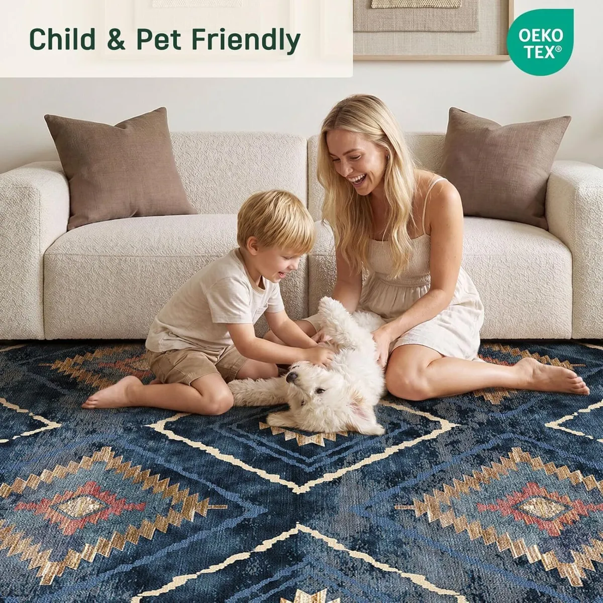 Machine Washable Large Rugs Living Room 180x270 - Image 2