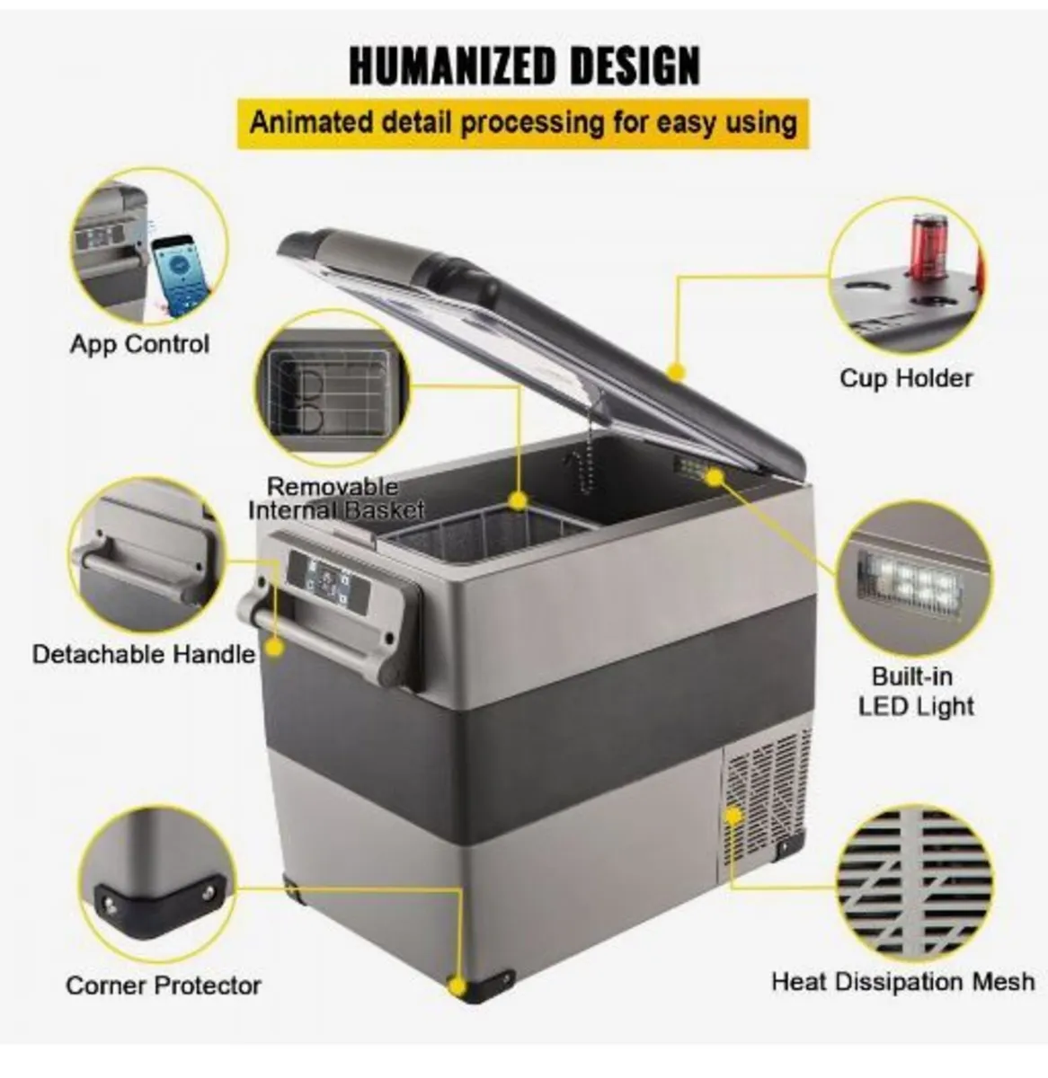 Portable Cool Box 55L Car Fridge 220 V - Image 4