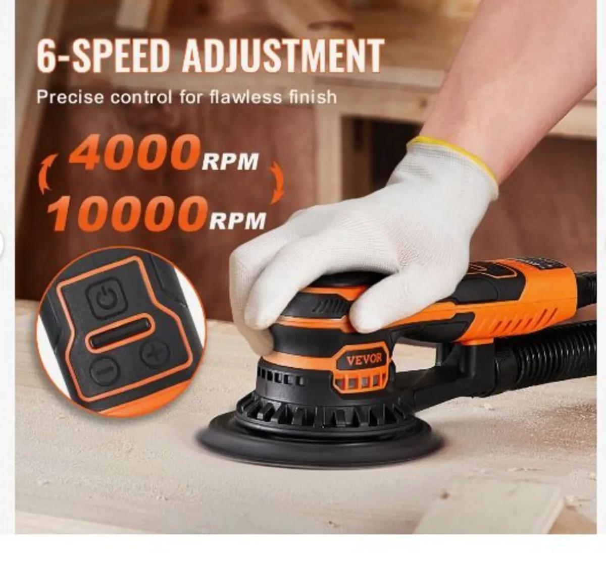 Random Orbital Sander 5 & 6-Inch, 350W - Image 2