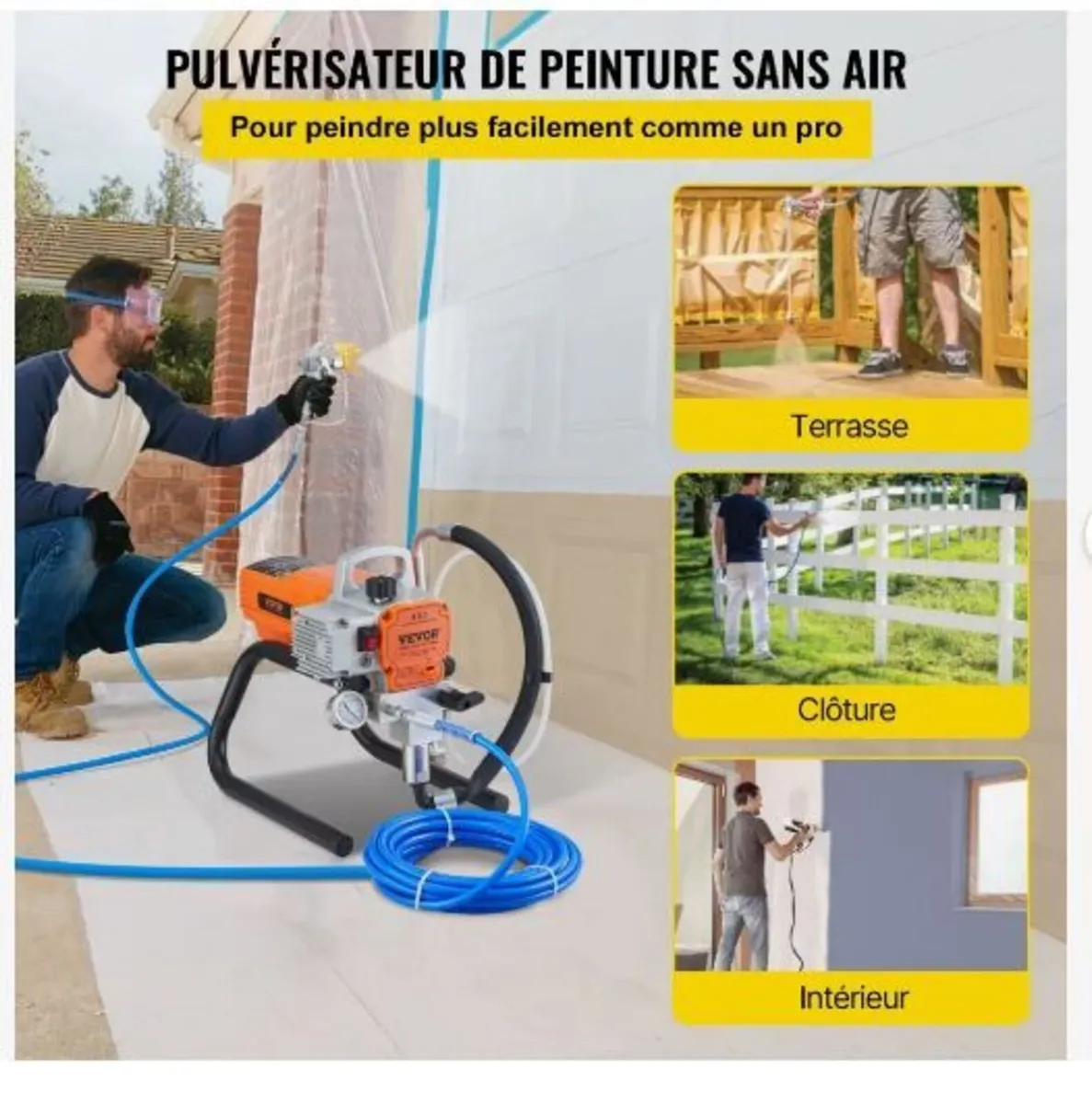 Pro Airless Wall Paint Sprayer, 1800W - Image 2