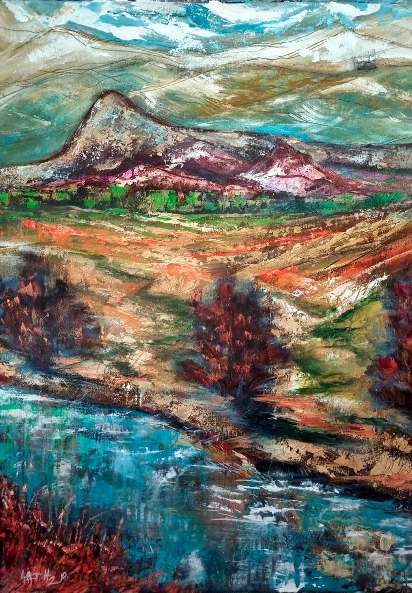 Louisburgh Landscape Painting 87x65cm on canvas