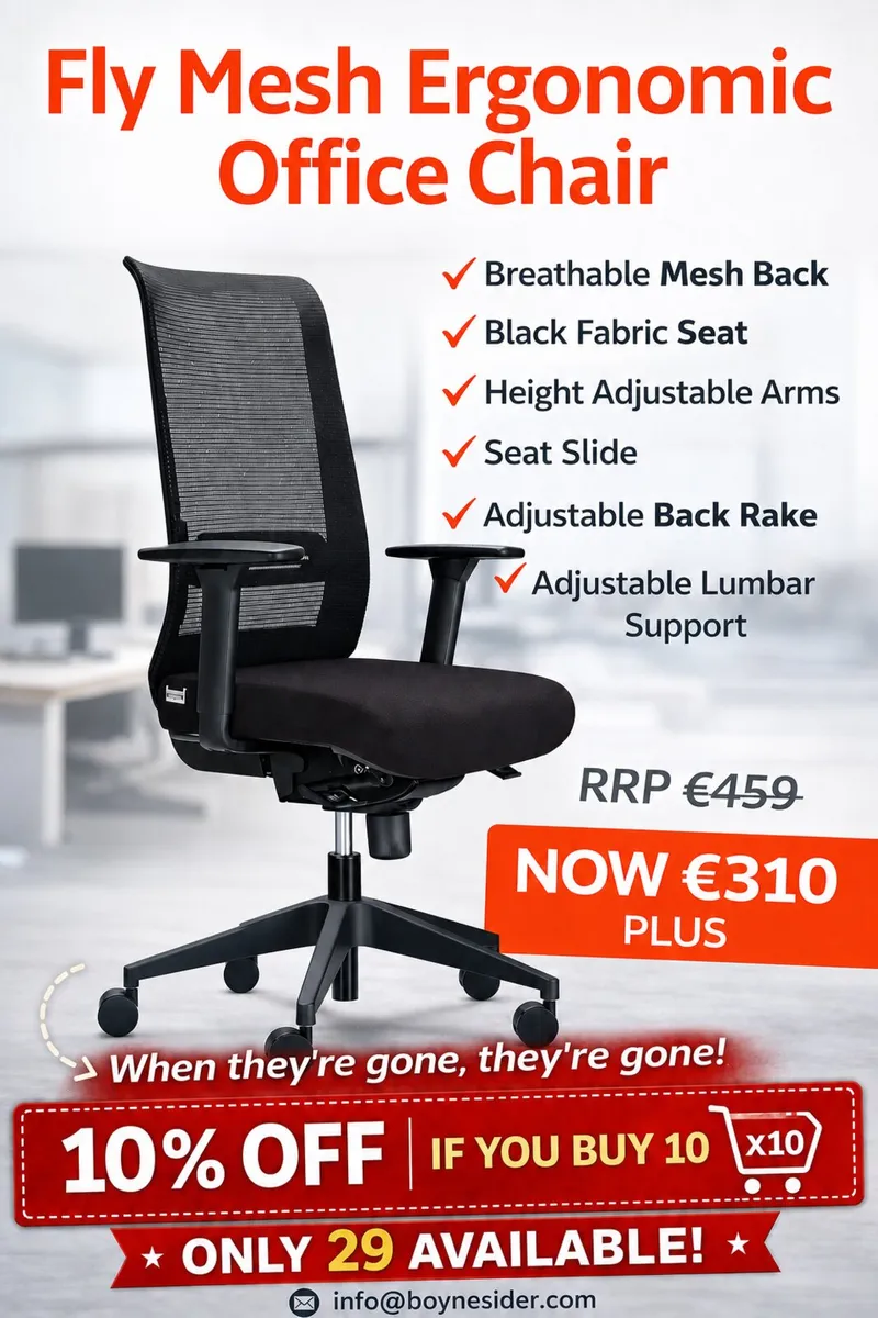 Fly mesh office chairs x 29 only now €295 ea